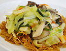 焼大豆麺の野菜あんかけ